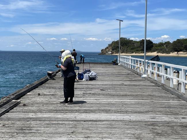 Anglers are ignoring the signs and fishing from the closed section. PIcture: Lucy Callander