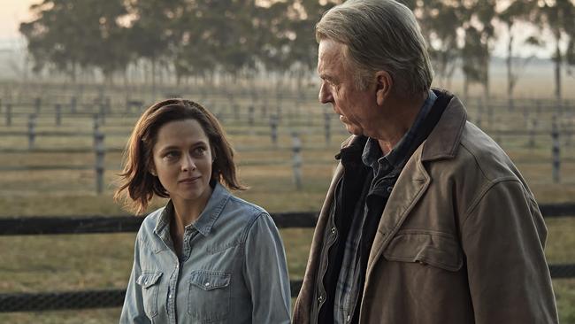 Teresa Palmer as Michelle Payne and Sam Neill as Paddy Payne both deliver average at best performances. Picture: Supplied.