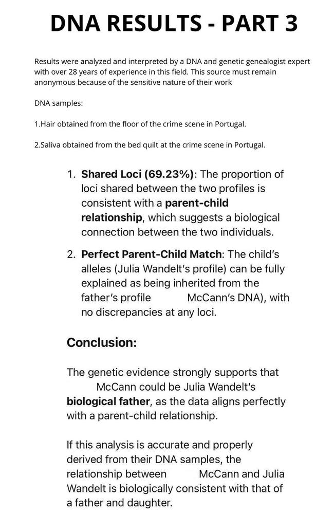 Ms Wendelt posted these results to her new Instagram account last week. Picture: Instagram/amijuliawandelt