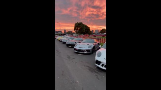 Blasting around the Melbourne F1 track