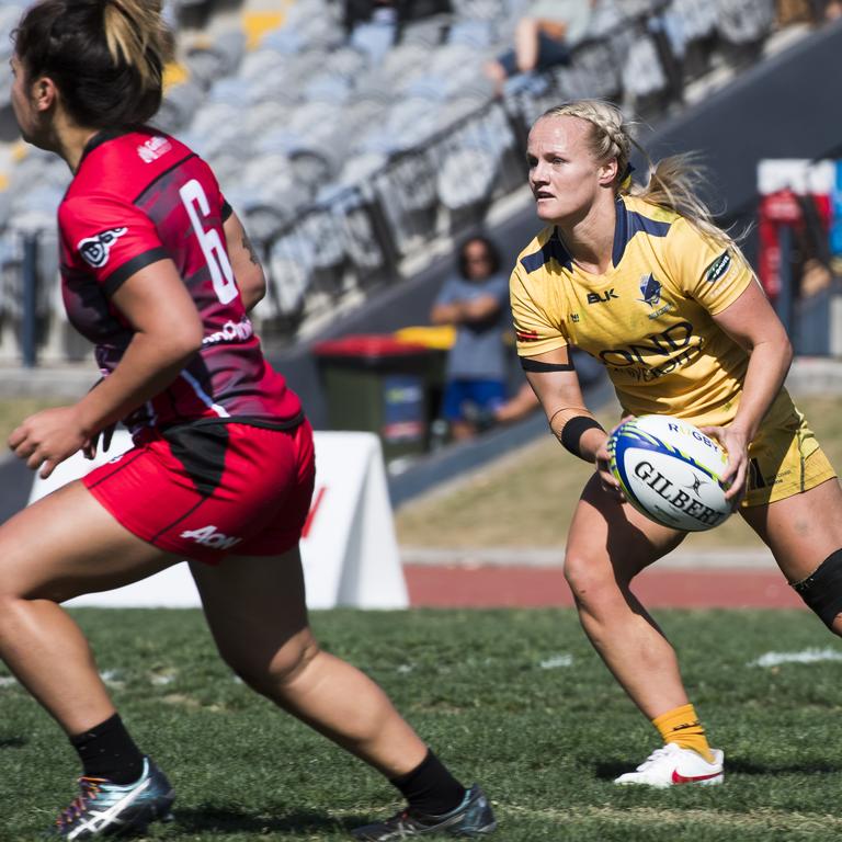 Action from the opening weekend of the Aon Rugby Sevens. Picture: CAVAN FLYNN