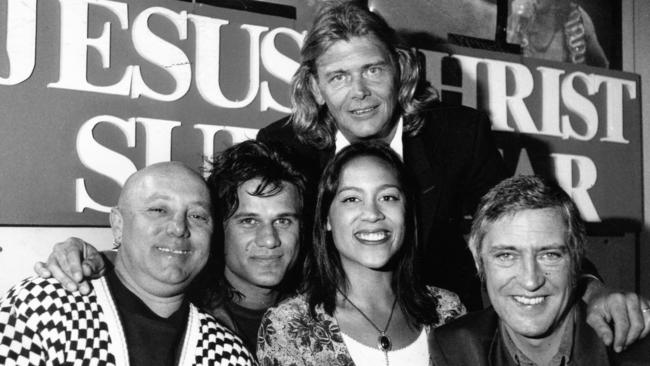 Angry Anderson, Jon Stevens, John Farnham, Kate Ceberano and John Waters in Adelaide on the epic Jesus Christ Superstar concert tour. Picture: Chris Mangan.