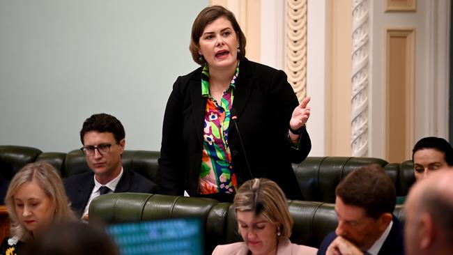 Minister for Corrective Services Nikki Boyd in Queensland Paliament. Picture: NewsWire / John Gass