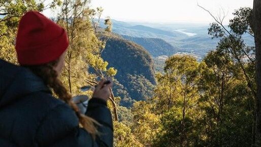 Enjoying a morning tea at Binna Burra Lodge in the Hinterland. Photo: @binnaburralodge