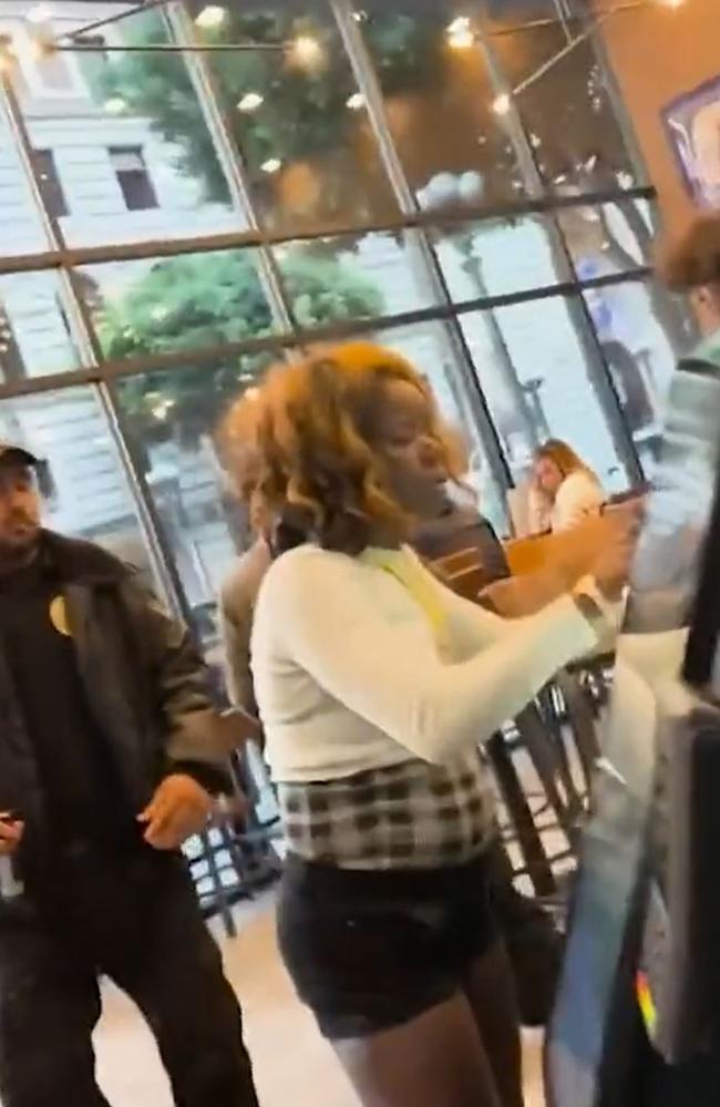 A Taco Bell security guard has slapped a woman in the face. Picture: SWNS