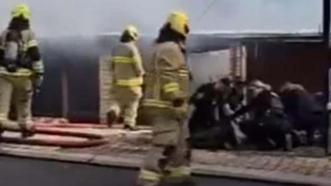 House fire chaos: Woman and police officer hospitalised