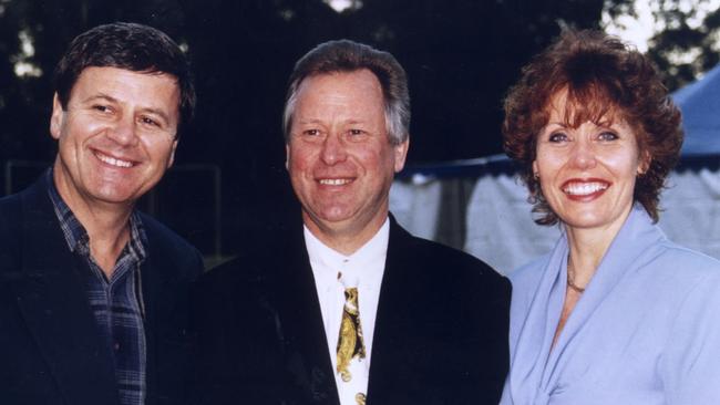 Ray Martin with Michael and Ingrid Chamberlain.