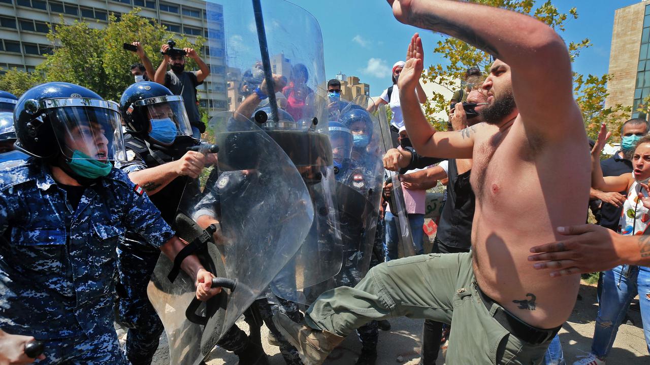 Protesters clashed with security forces on the day of the blast in a demonstration against the nation’s recurrent power cuts. Picture: AFP