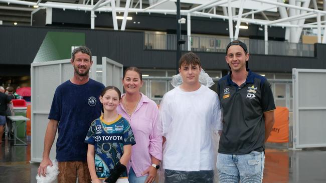 The Goodwin family before the NRL All Stars matches in Townsville on Friday. Picture: Blair Jackson