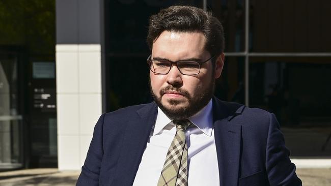 CANBERRA, AUSTRALIA - MAY 8: Bruce Lehrmann leaves the ACT Civil and Administrative Tribunal in  Canberra. Picture: NCA NewsWire / Martin Ollman