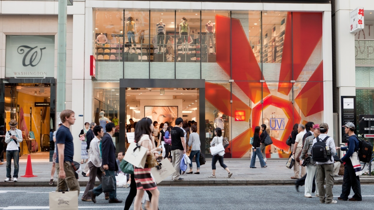 Uniqlo flagship store in Ginza Tokyo is enormous