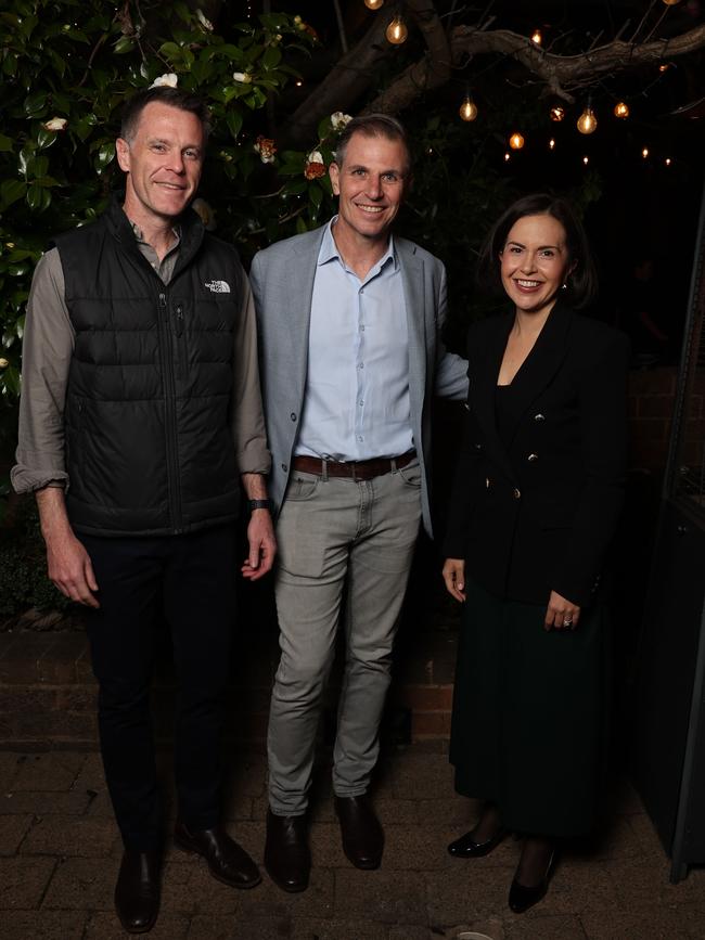 NSW Premier Chris Minns, Editor Ben English and Deputy Premier Prue Car in Orange. Picture: Rohan Kelly