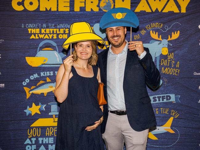 Christine and Jake Lodder at the opening night function for The Empire's Come From Away at The Rock, Friday, March 14, 2025. Picture: Hey Media