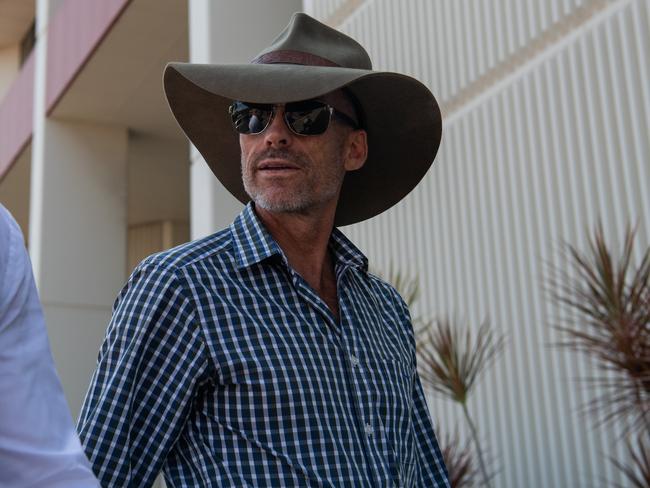 Former City of Darwin Lyons ward councillor Paul Arnold outside the Darwin Local Court after pleading not guilty to assault, deprivation of liberty and stalking. Picture: Pema Tamang Pakhrin