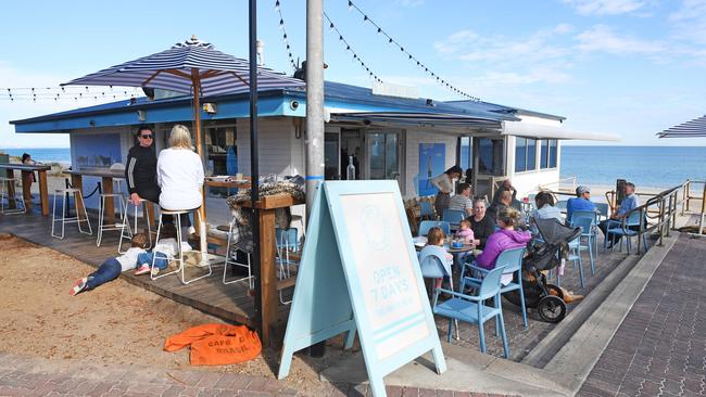 Lunch time at Joe's Henley Beach, June,2021.Picture Mark Brake