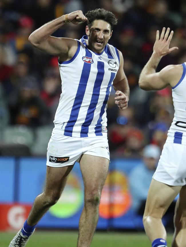 Jarrad Waite threatened to steal the game from the Crows. Picture SARAH REED