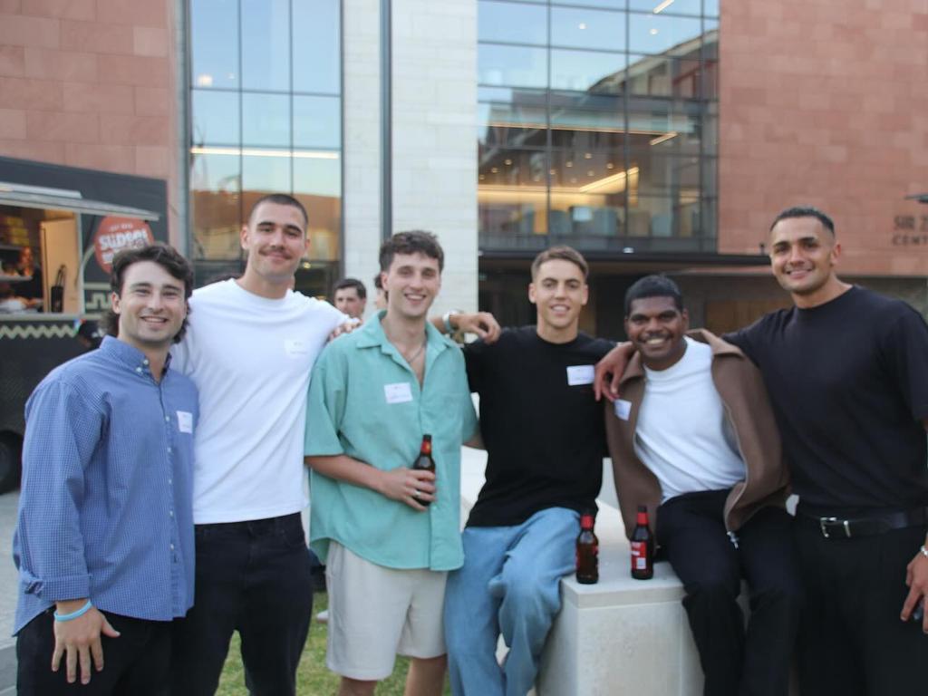 Jamarra Ugle-Hagan (far right) attended the Scotch College. He is pictured alongside Richmond's Maurice Rioli Jr who also graduated that year. Picture: Instagram