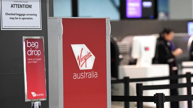 Virgin signage at Melbourne Airport. Picture: AAP