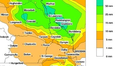 The Bureau of Meterology’s rainfall forecast for Wednesday, December 30, 2020. ​Picture: BOM