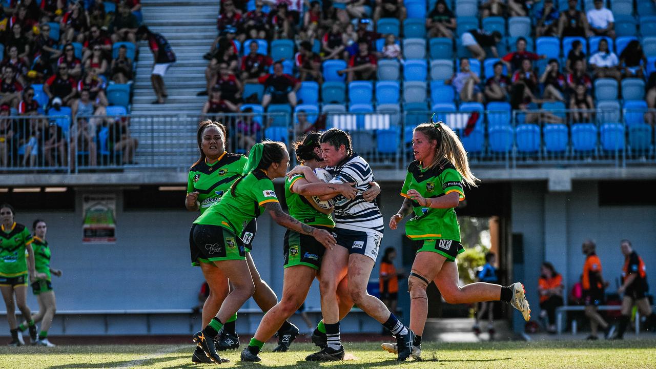 Darwin Brothers take on the Palmerston Raiders in the 2023 NRL NT women's grand final. Picture: Pema Tamang Pakhrin