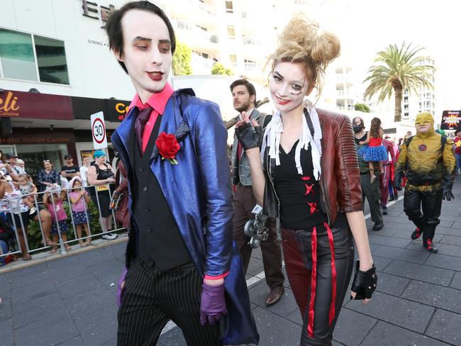 Pictured during the Superhero parade at Broadbeach as part of Supanova . Pic Mike Batterham