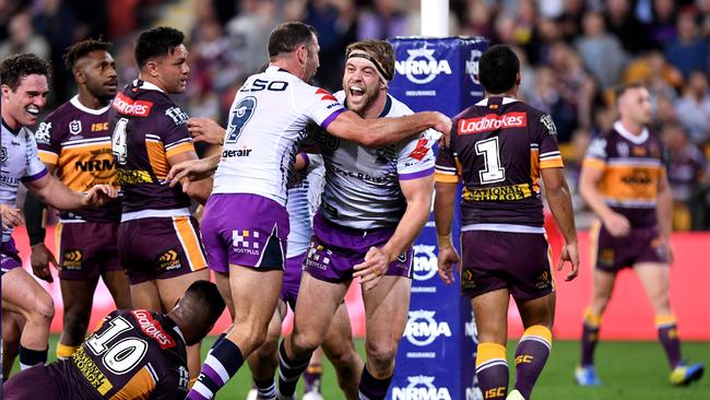 Christian Welch suffered an ACL injury against Brisbane. Picture: Bradley Kanaris