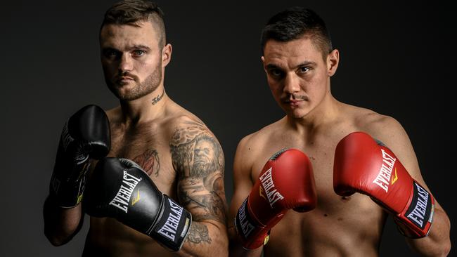 The late Dwight Richie (left) with Tim Tszyu. Picture: Darren Leigh Roberts