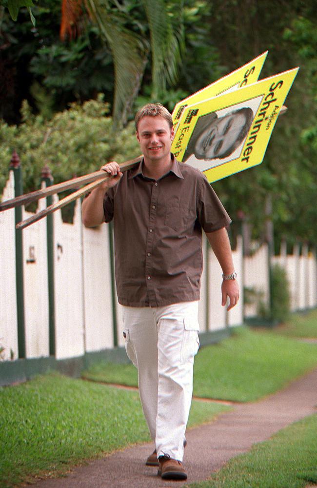 Adrian Schrinner in his early days campaigning. Picture: Adam Smith