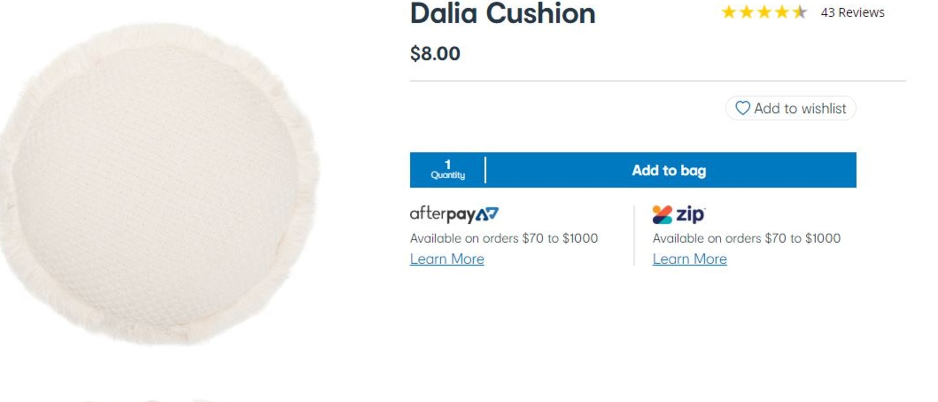 And this $8 item. In total the makeover cost her $500. Picture: Kmart
