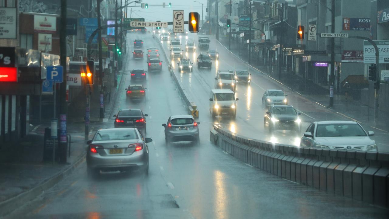 Heavy rain settles over parts of Sydney, Victoria rd. Picture: John Grainger