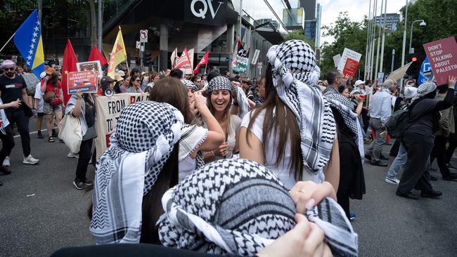 A pro-Palestinian rally in Melbourne. Picture: NCA NewsWire / Luis Enrique Ascui