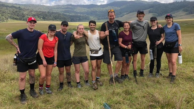 Beams, far left, hopes his Kokoda Track walk can fast-track his 2020 preparations. Pic: Facebook: Kokoda Courage