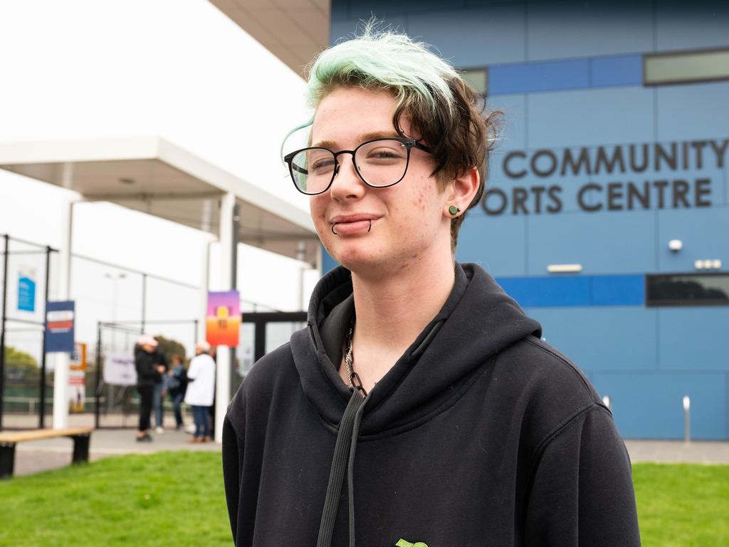 Trans voter Xavier Bament, 19, voted Yes. Picture: NCA NewsWire / Morgan Sette
