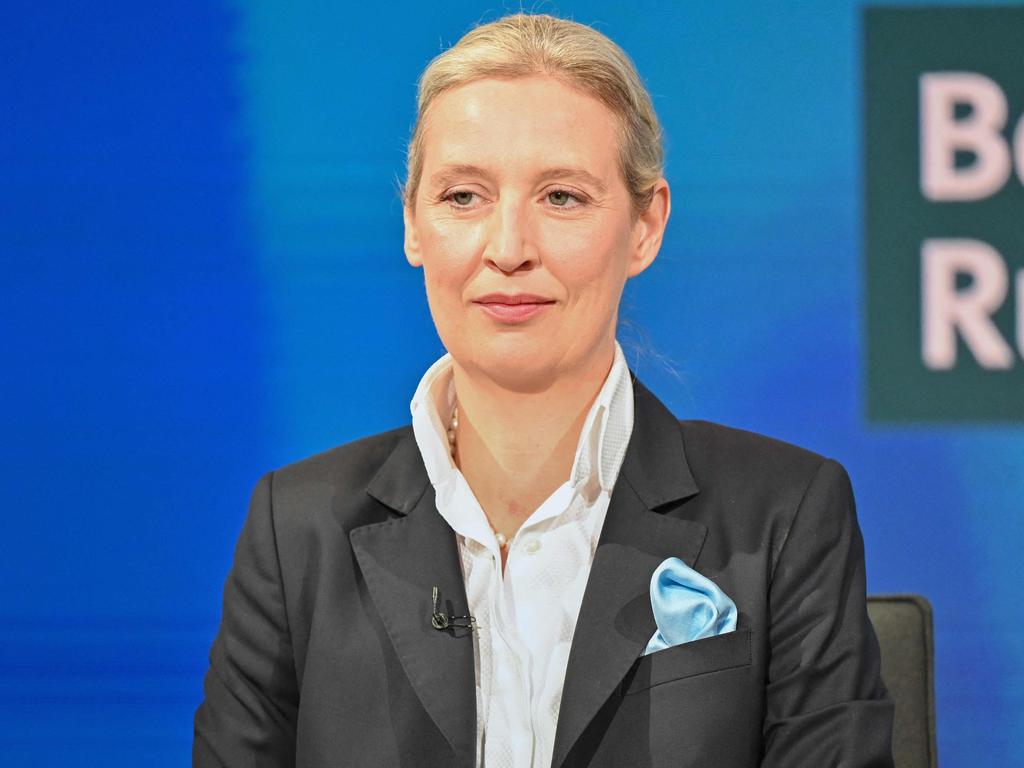 Alice Weidel, co-leader of Germany's far-right Alternative for Germany, is celebrating a huge gain as Elon Musk called to congratulate her. Picture: AFP