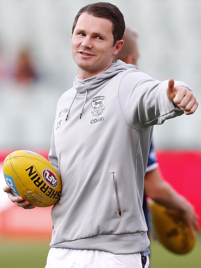 SuperCoaches will be giving the thumbs up if they can claim Patrick Dangerfield as a forward in 2018. Picture: Michael Klein