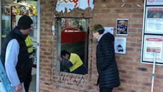 Early morning Mount Martha shoppers are shocked to see their town’s only bank ATM being removed. Picture: supplied