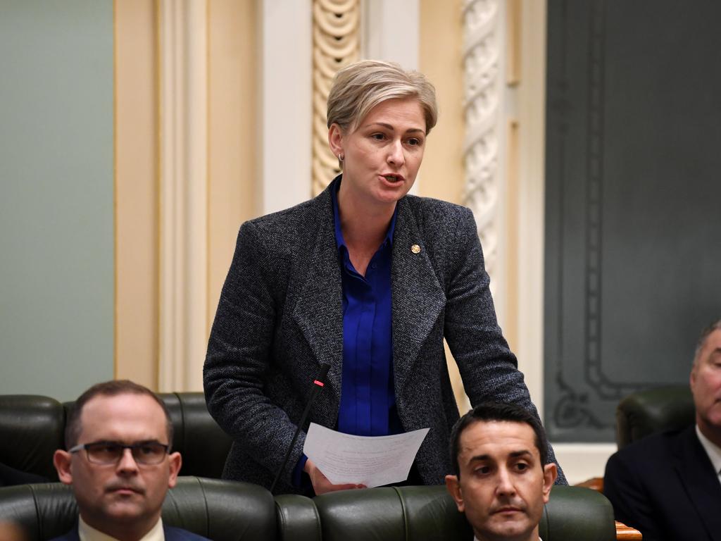 Whitsunday MP Amanda Camm speaks during Question Time at Parliament House in Brisbane. Picture: NCA NewsWire / Dan Peled