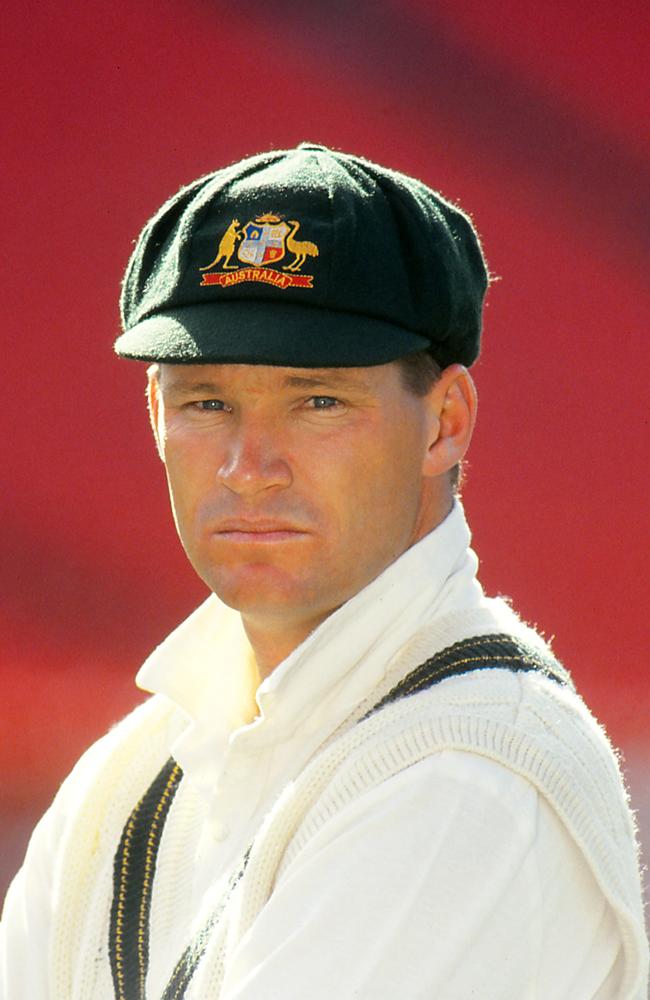 Dean Jones in the baggy green. Picture: Getty Images