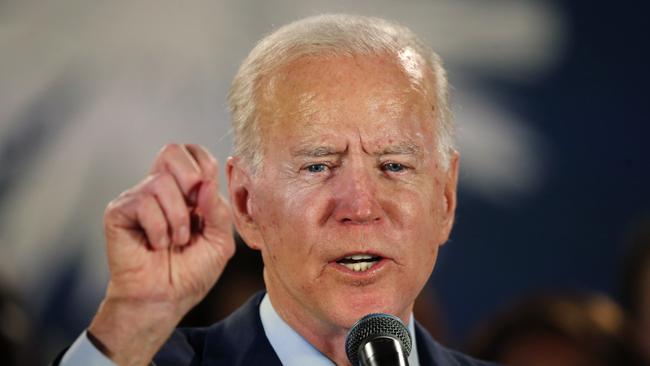 Democratic presidential candidate Joe Biden. Picture: AP