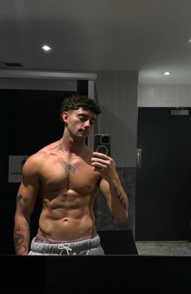 He is currently training for the Hyrox fitness competition and is prioritising his protein intake. Picture: TikTok/@jacksonnadams