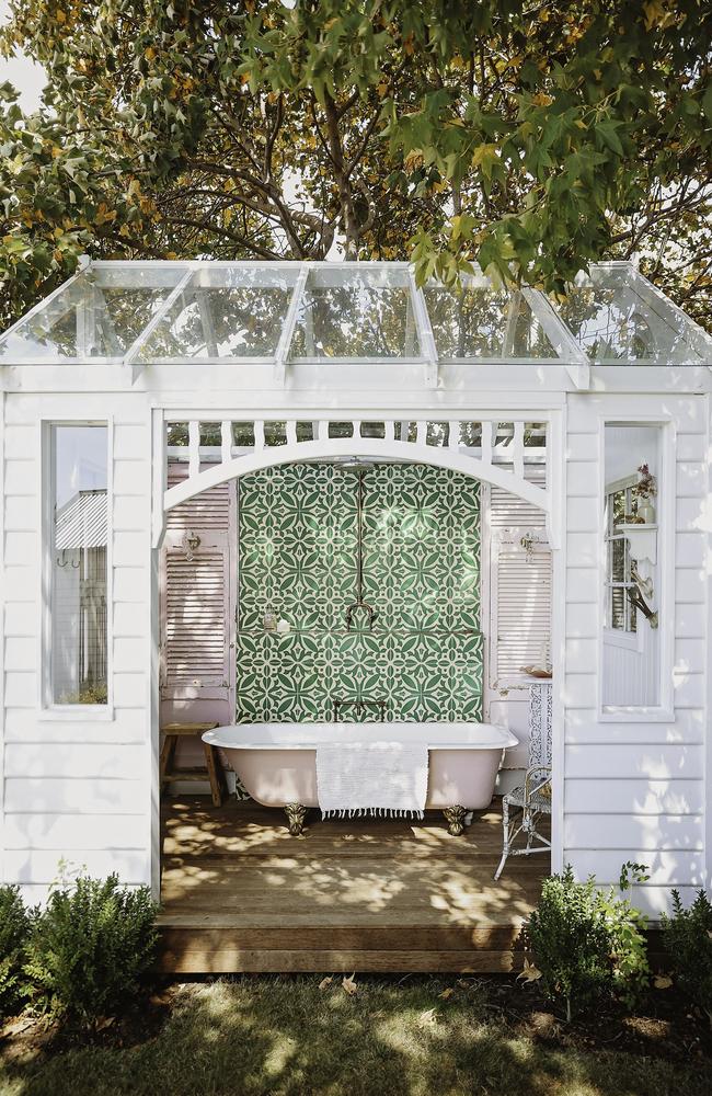 Townhouse & Loft features an outdoor bathing pavilion for guests to relax in. Willow & Sage Photography