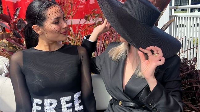 Ms Barrientos in the Penfolds marquee on Derby Day at Flemington. Picture: Ena Vujcic