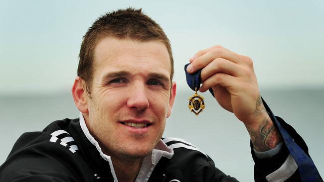 Dane Swan after winning the Brownlow Medal in 2011. Picture: File