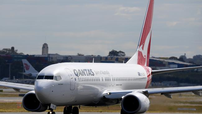 A Qantas 737 like those involved in the near collision in Perth. Picture: Dan Himbrechts/AAP