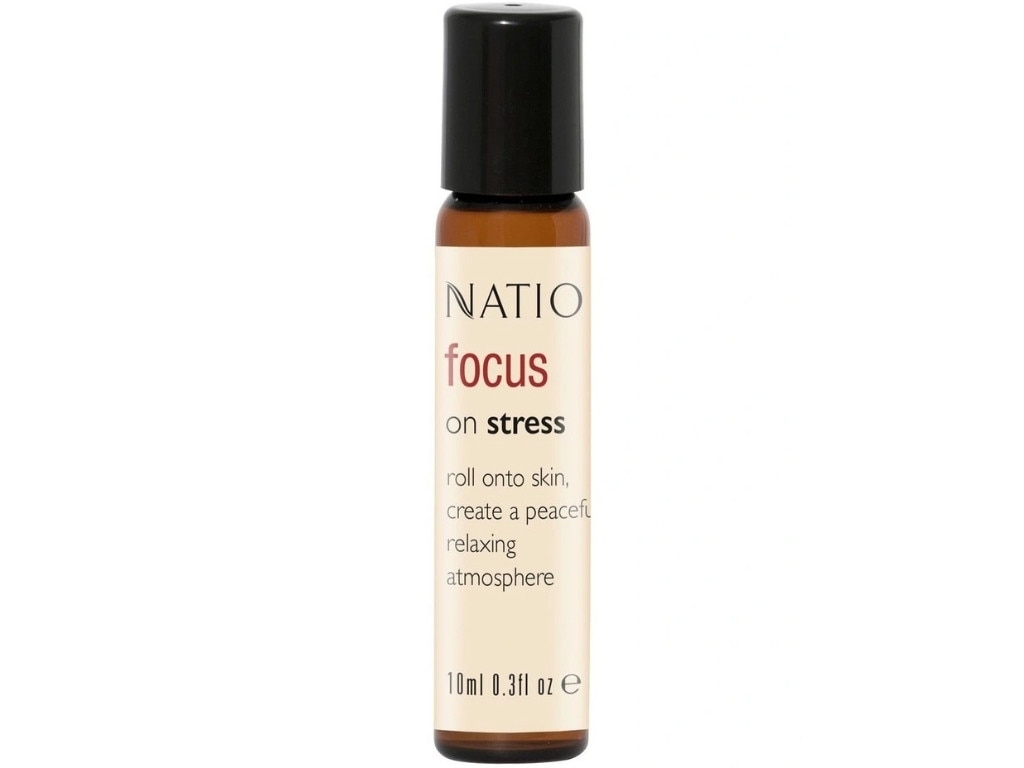 Natio Focus On Stress Pure Essential Oil Blend Roll On 10ml. Picture: Myer.