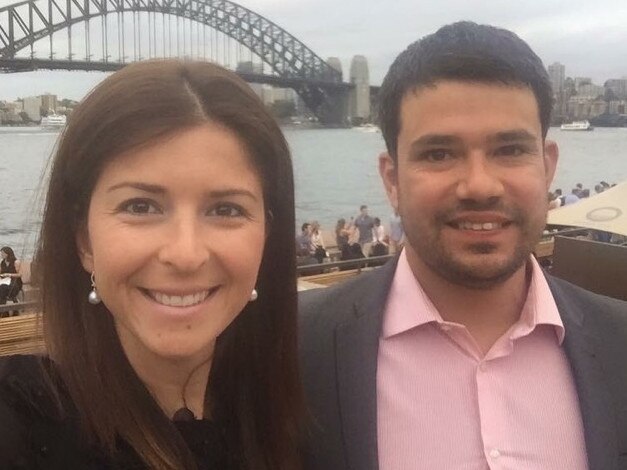 Cecilia Haddad in Sydney with former husband Filipe Torres. Picture: Supplied