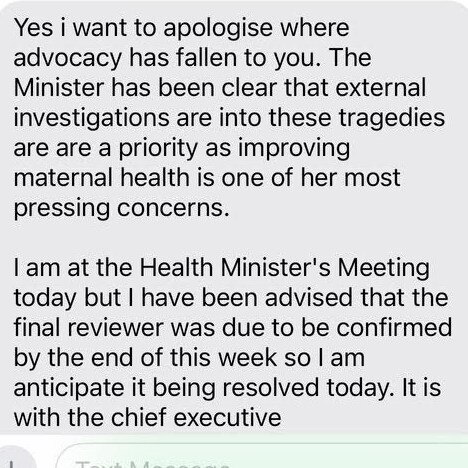 An example of text messages exchanged between Health Minister Shannon Fentiman's office and Rebecca Spreadborough