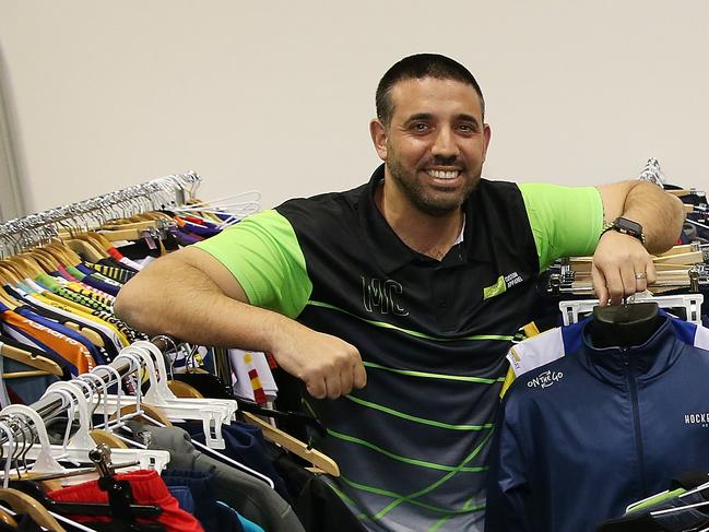 ***** for the ÒSmall Business MondayÓ section, which is a profile piece of a NSW/ACT business***ONTHEGO, Chief Commercial Officer Michael Caggiano and CEO & Managing Director Mick Spencer in the Canberra Office. ONTHEGO is an ACT company which makes custom sportswear for sports club, professional teams, running groups, etc. Founded by Mick Spencer in his Canberra garage in 2012, the business now employs 35 people and has offices in Canberra and Melbourne. ONTHEGO has just signed a deal with Wesfarmers subsidiary Workwear Group, which makes Hard Yakka and King Gee clothing.