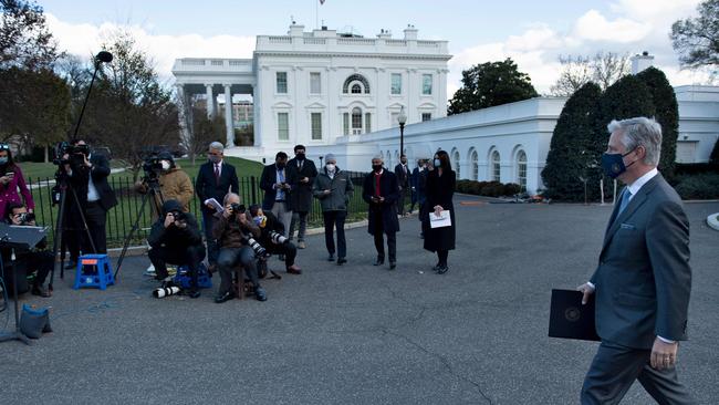 National Security Adviser Robert O'Brien outside the West Wing of the White House. Picture: AFP