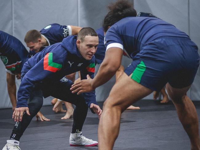 Kai Kara-France at Warriors’ training.